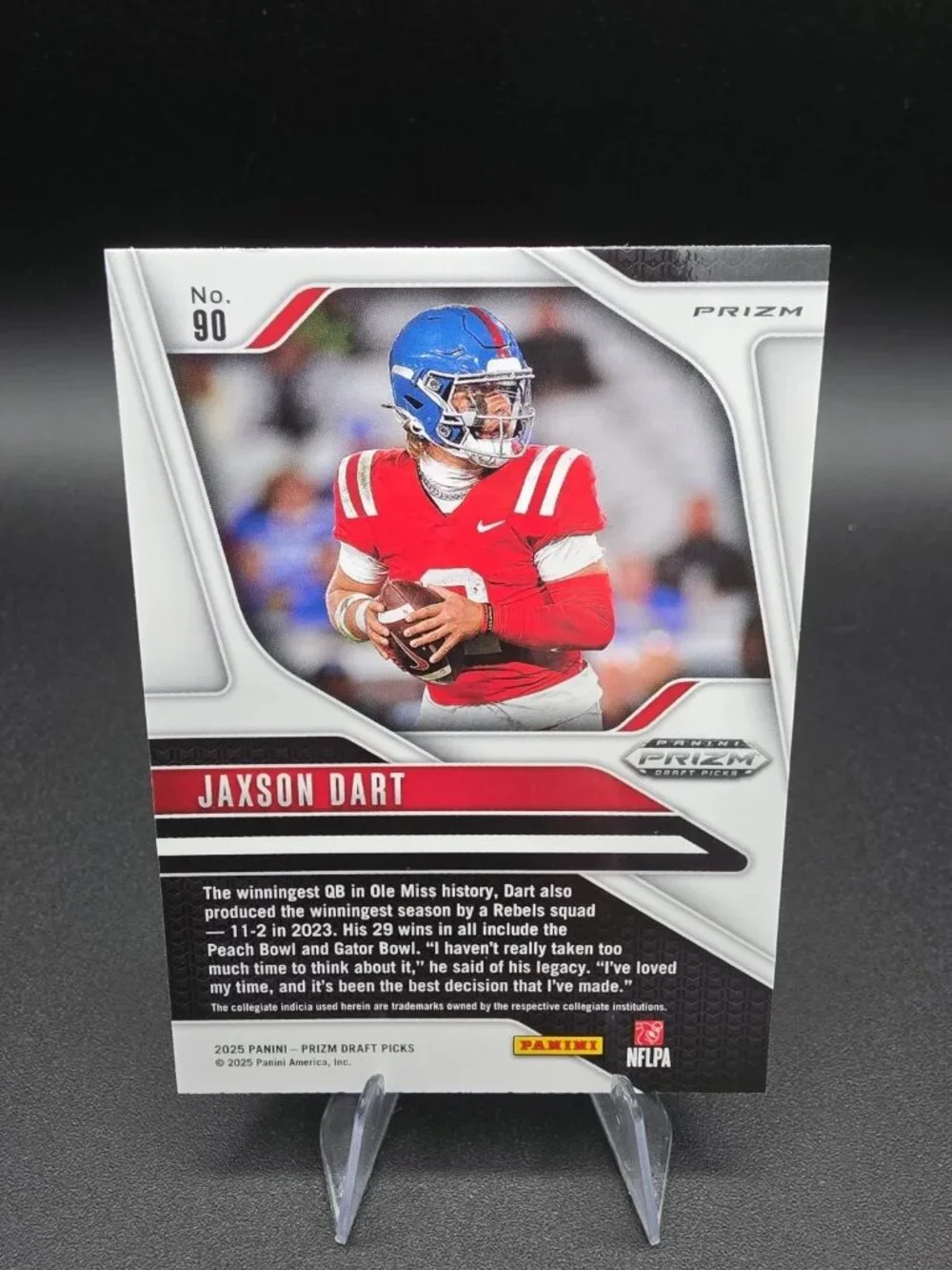 2025 Panini Prizm Draft Picks - Jaxson Dart #90 Purple Wave Prizm (RC)